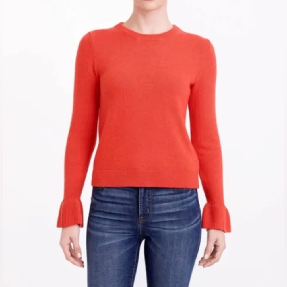 J. Crew Vibrant Orange Crew Neck Sweater